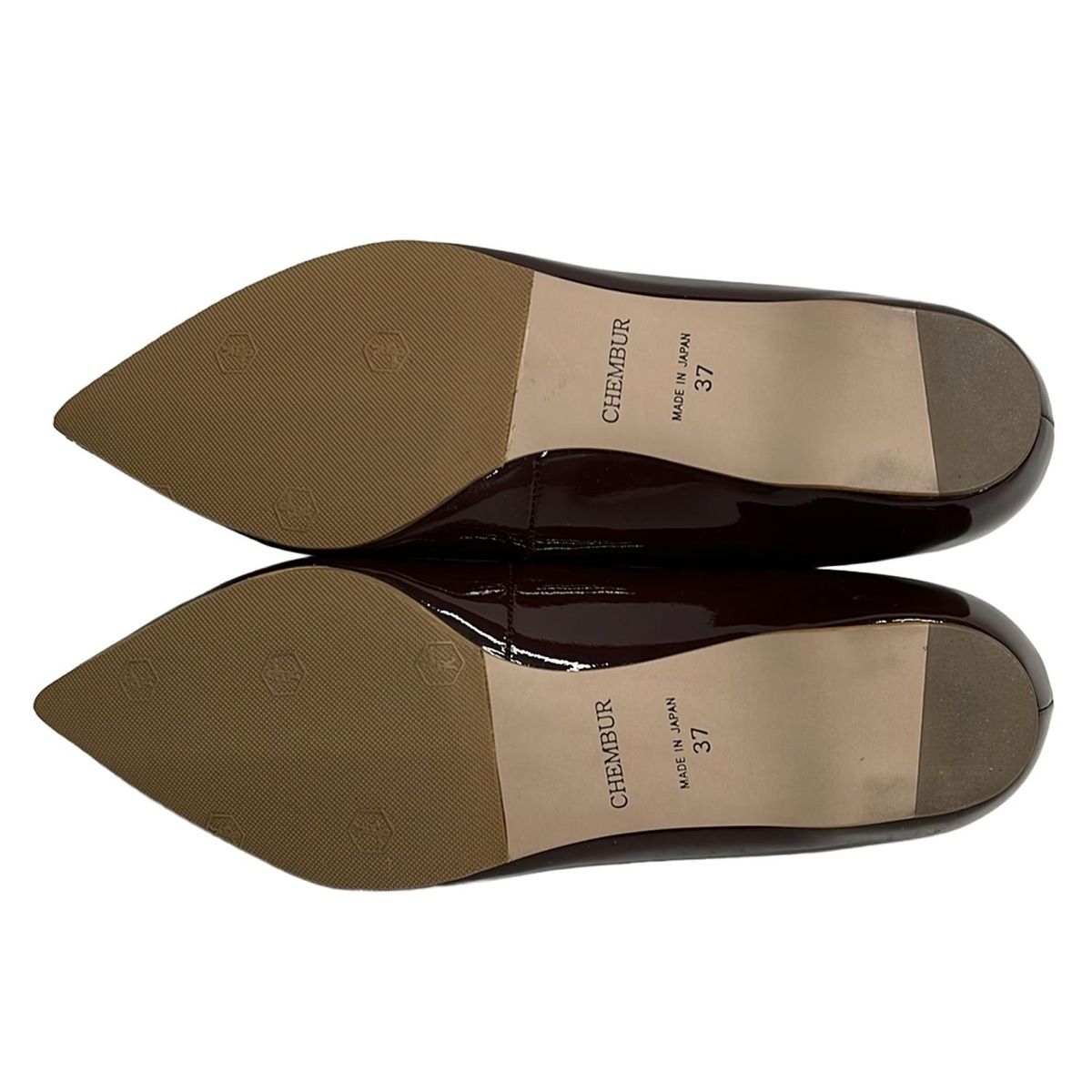 CHEMBUR(チェンバー) フラットシューズ 37 レディース - ボルドー