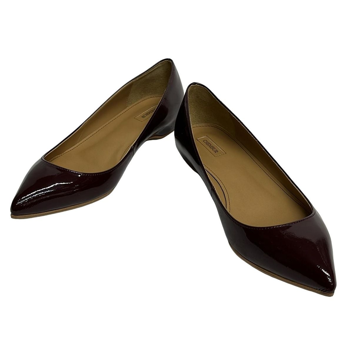 CHEMBUR(チェンバー) フラットシューズ 37 レディース - ボルドー