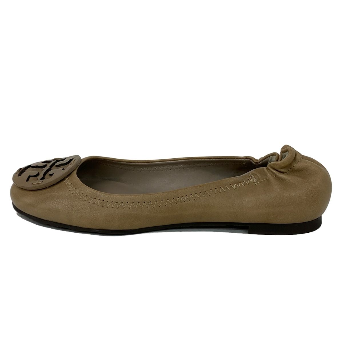 TORY BURCH トリーバーチ フラットシューズ 5 M レディース - カーキ レザー