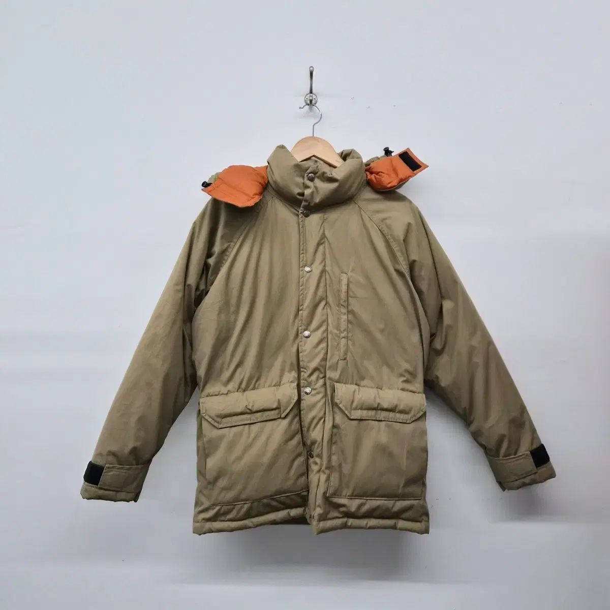 THE NORTH FACE ザノースフェイス カーキ オレンジ バイカラー ダウン