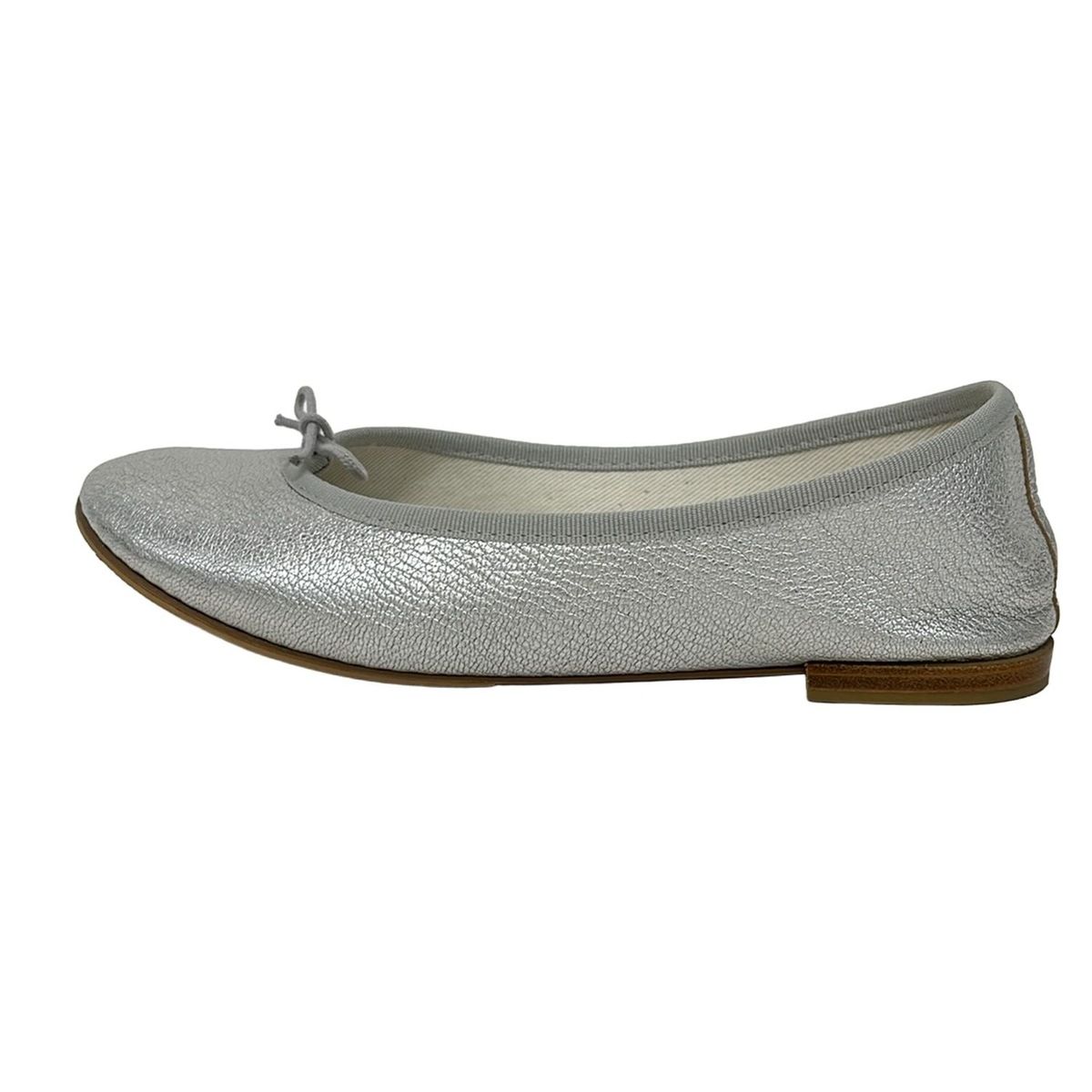 【値下げしました】Lepetto レペット　フラットシューズ　シルバー repetto(レペット) フラットシューズ 38 1/2 レディース - シルバー