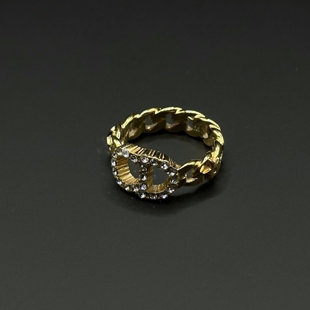 超美品Dior CLAIR D LUNE クレール ディー リュゴールドリングS DIOR ディオール Clair D Lune クレール ディー リュヌ リング S 約9.5