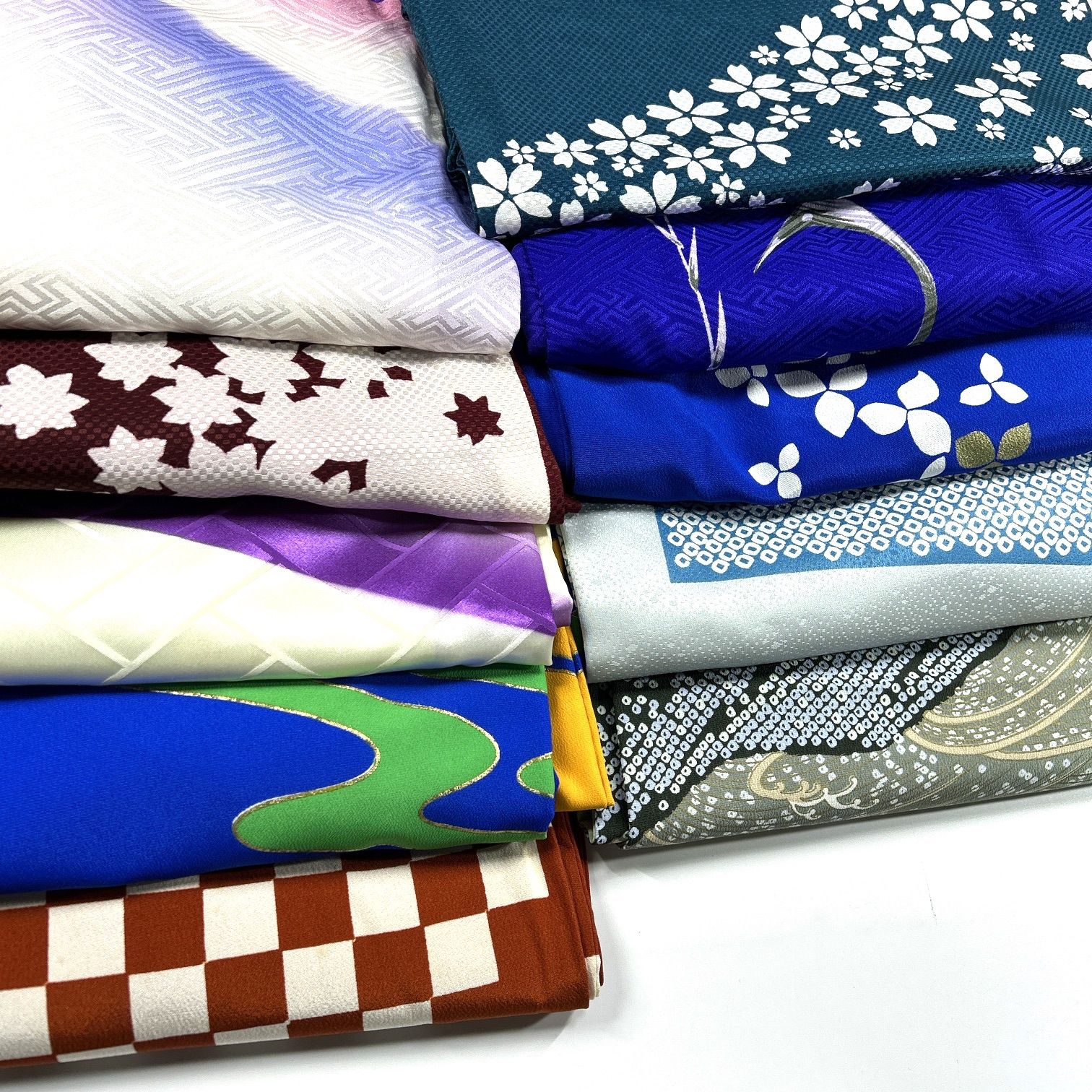 踊り用 着物 10枚 ポリエステル 着物まとめ売り 同梱購入歓迎 リメイク