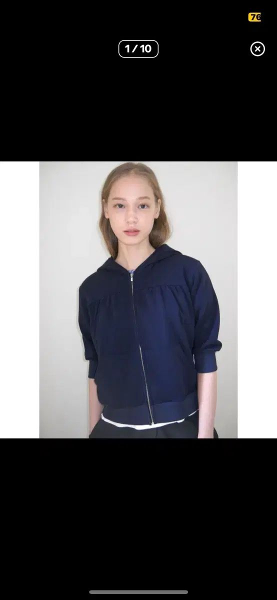 PESTO シャーリングジップアップ ムーン ネイビー