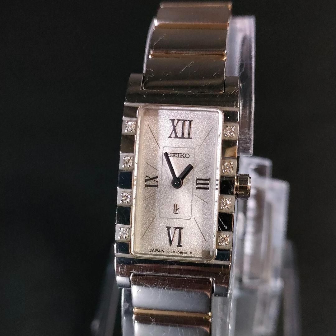 美品 SEIKO セイコー ルキア 1F20 シルバー ダイヤ ベゼル クオーツ