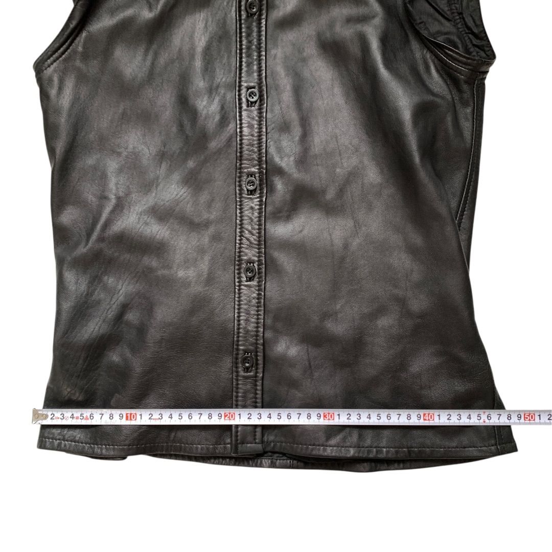 (ヤスユキイシイ)レザーベスト USED】YASUYUKI ISHII ヤスユキイシイ レザーベスト Mサイズ M71211-11