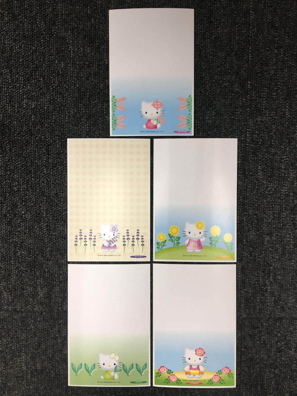 Hello Kitty】未使用 ハローキティ 絵入りハガキ 5枚セット 2000年