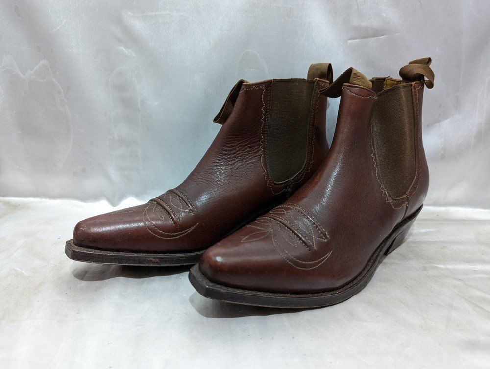 SENDRA センドラ サイドゴアブーツ メダリオン レザー サイズ7 1 2 ブラウン シューズ