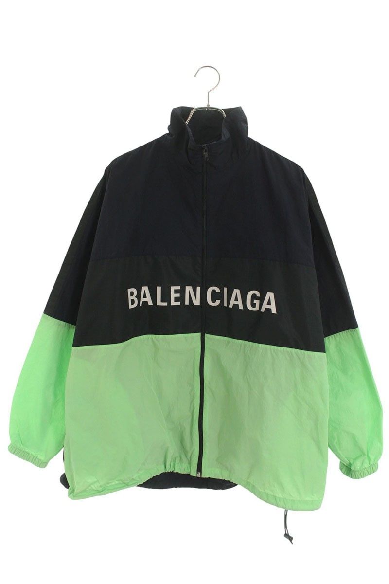 バレンシアガ 528638 TDO05 ロゴプリントポプリンジャケットブルゾン