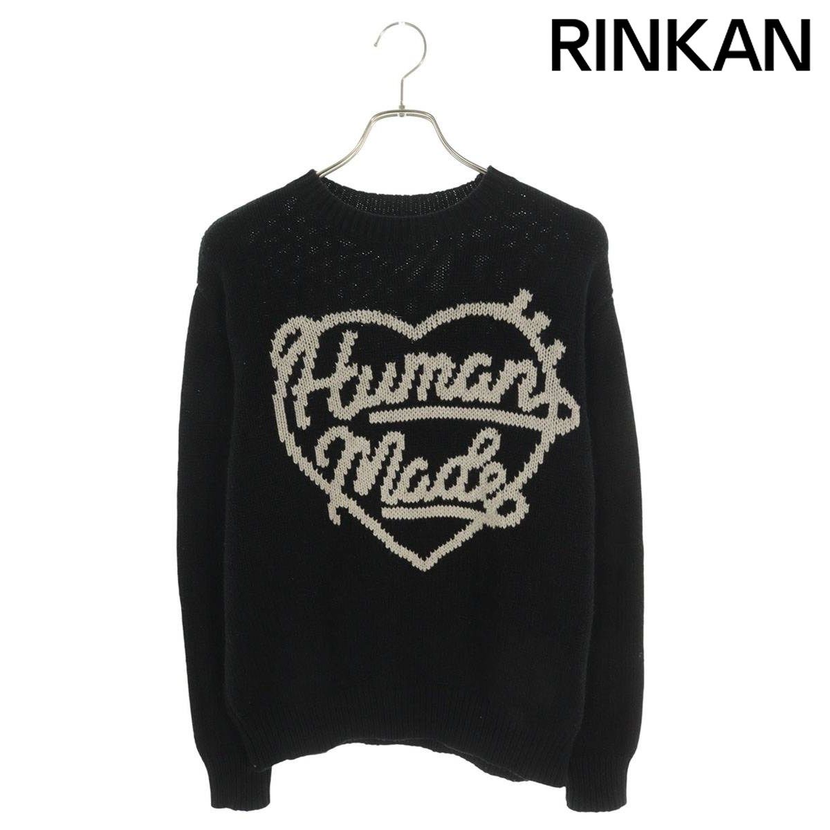 ヒューマンメイド LOW GAUGE KNIT SWEATER ハートロゴニット メンズ M