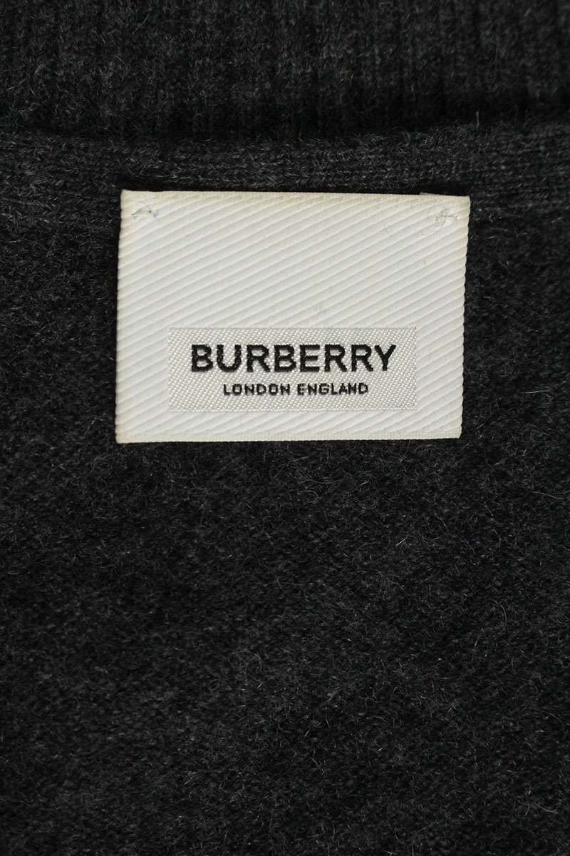 バーバリー 8023407 TB刺繍カシミヤハーフジップニット メンズ XS