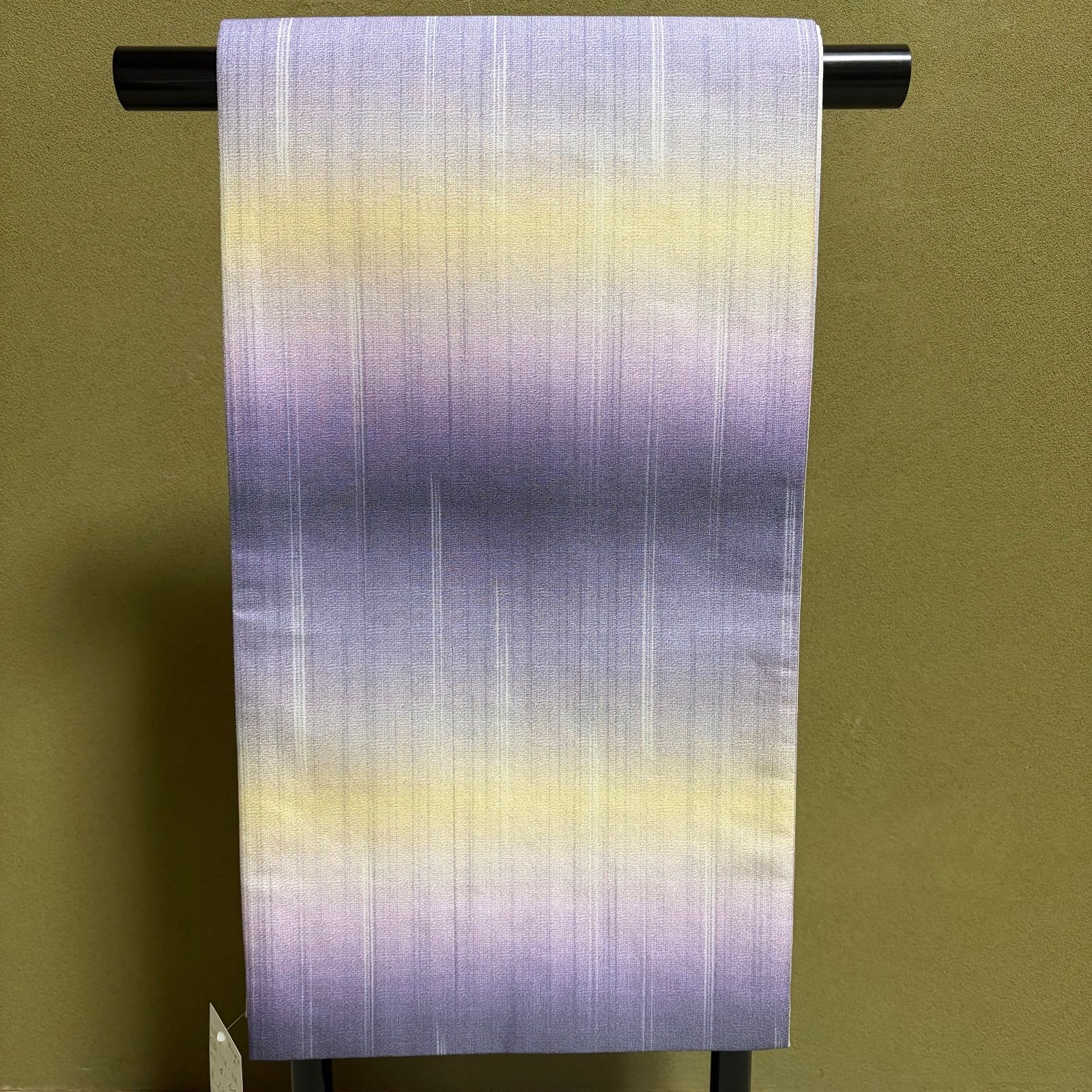 A 234 袋帯 ラベンダー 紫 イエロー しゃれ袋 ガード加工済