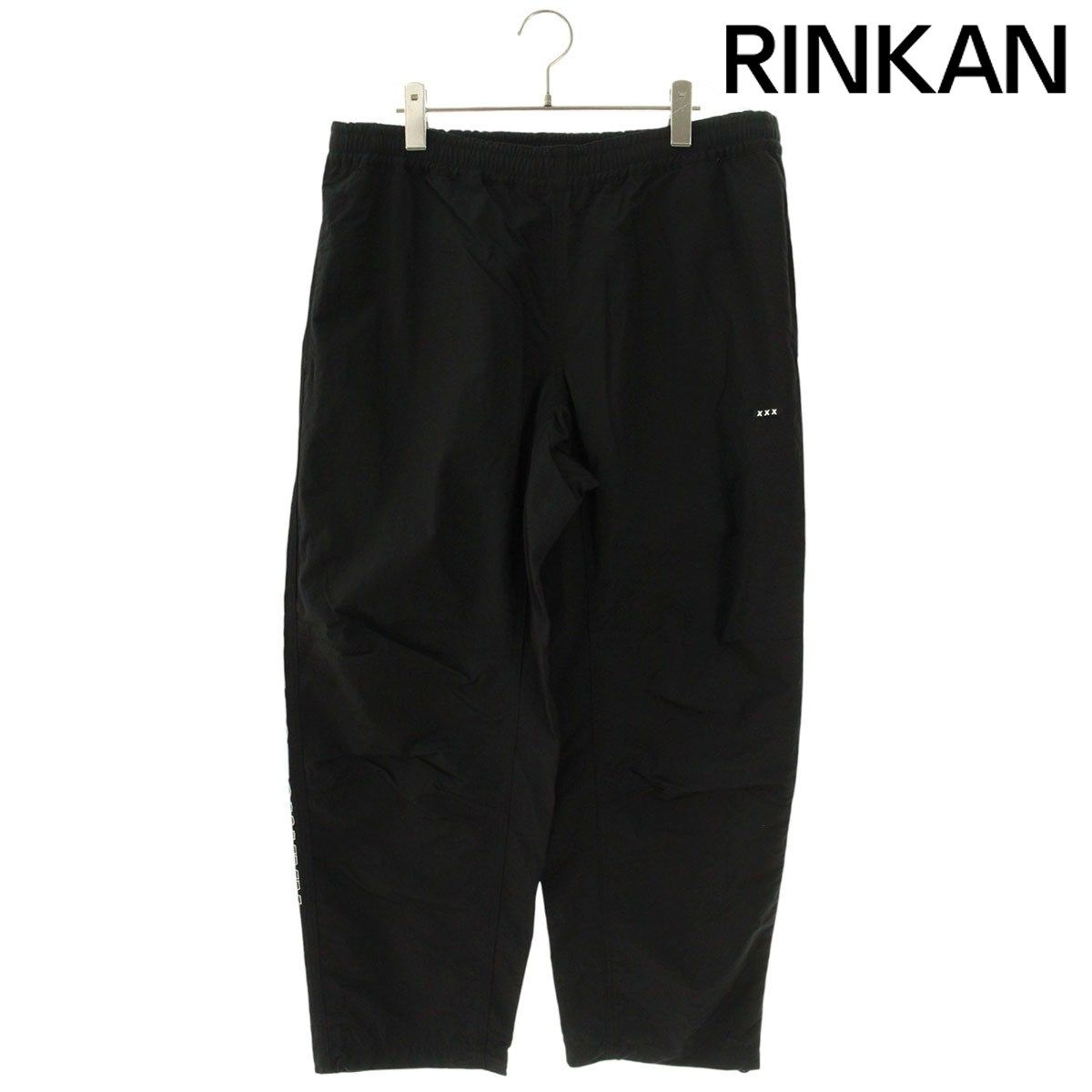 ゴッドセレクショントリプルエックス ロゴプリントナイロンロングパンツ メンズ XL