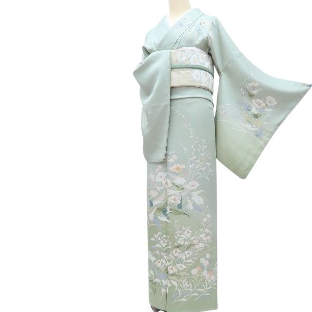 Y3909◇美品未着用 正絹 仕付け糸付 手縫い トールサイズ 訪問着 着物 百華❀Y4172◇トールサイズ 仕付け糸付 正絹 手縫い仕立て 訪問着 着物