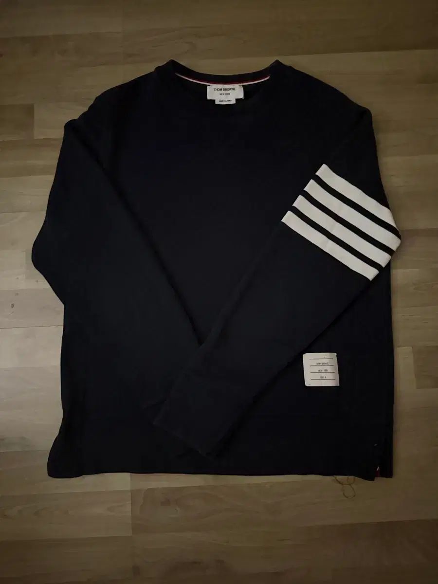 トム ブラウン 斜めボーダー 袖ストライプ スウェット ネイビー 4 size