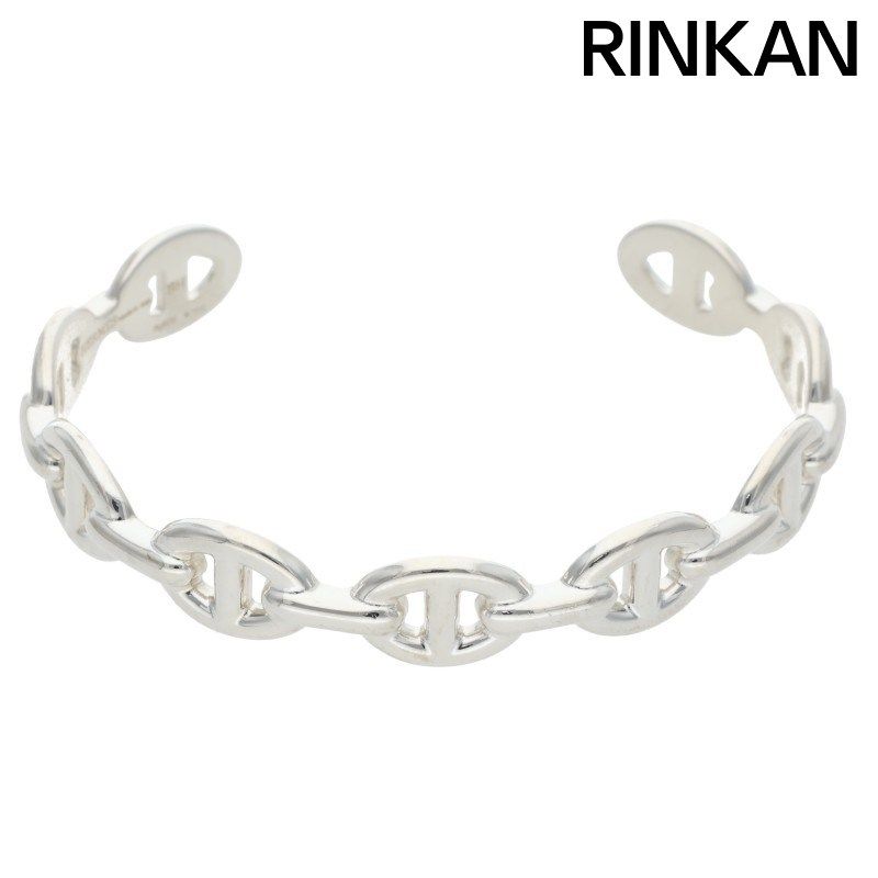 エルメス Chaine d Ancre MM Enchainee シェーヌダンクルMMアンシェネシルバーバングル メンズ SH