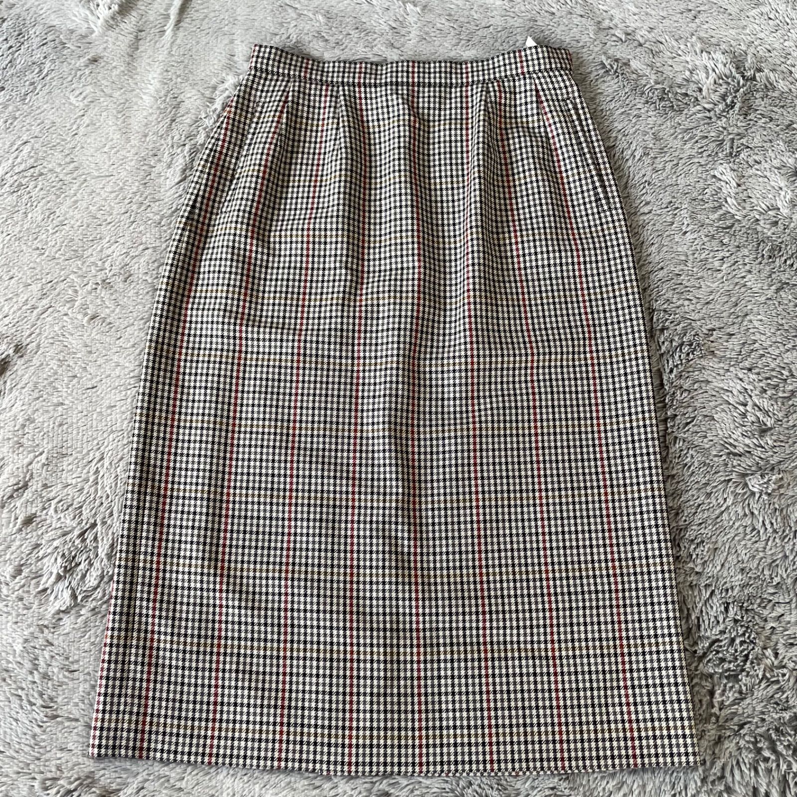 美品】BURBERRYS×WILLIAM BROWN タイトスカート チェック 高級ウール