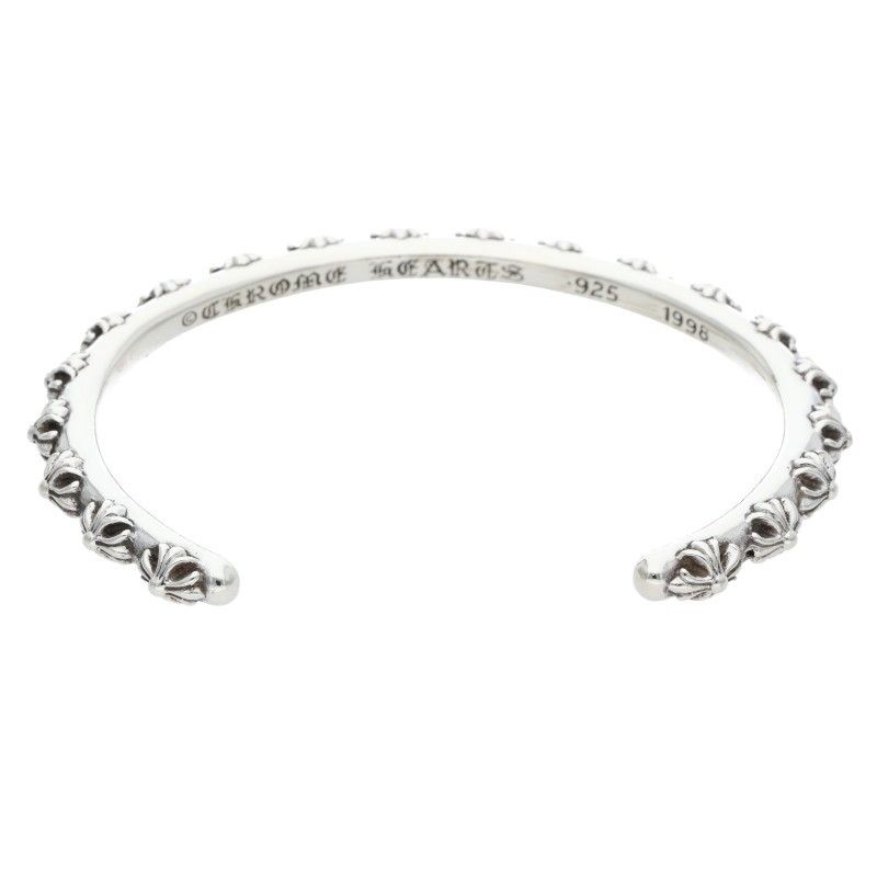 クロムハーツ BANGLE CROSS/クロスバンド シルバーバングル メンズ