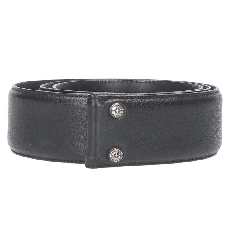 クロムハーツ 2.0 STRAP inchスクロールレーベルリベッツ レザーベルト メンズ 40