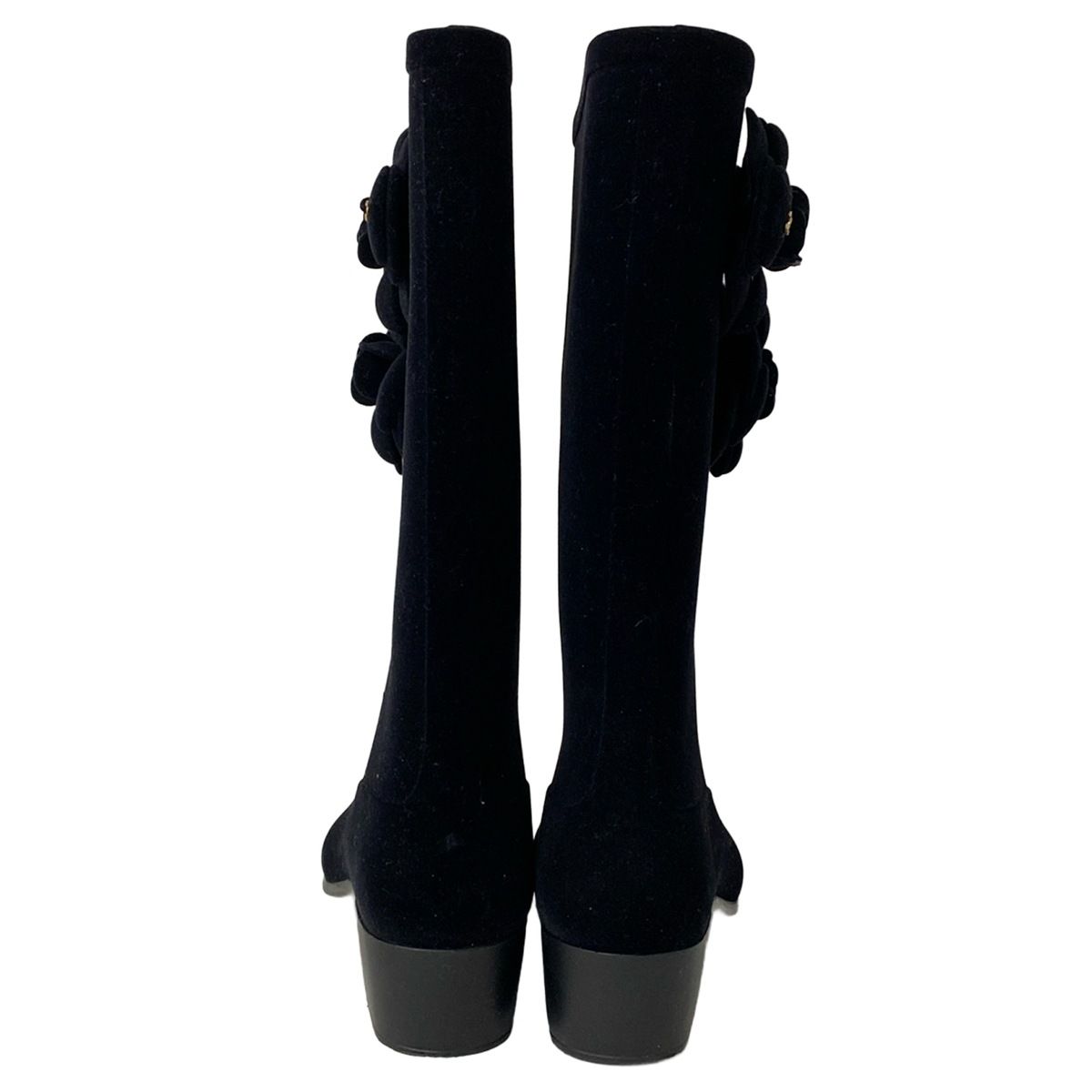 CHANEL(シャネル) レインブーツ 35 レディース - G26648 黒 カメリア