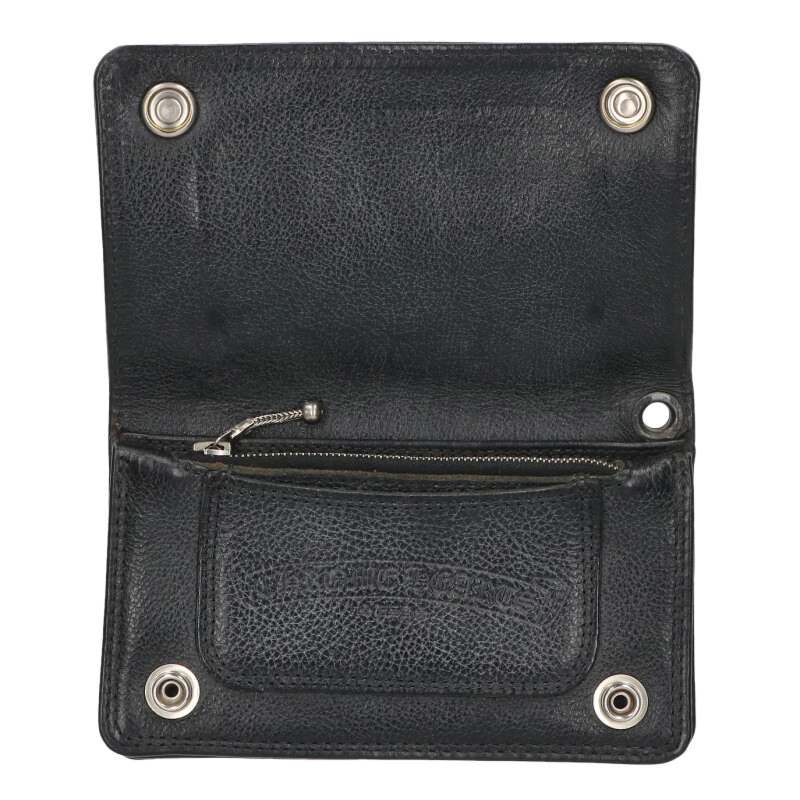 クロムハーツ 1ZIP/1ジップ クロスボールボタンレザーウォレット財布