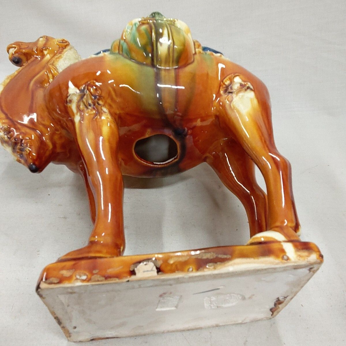 唐三彩 ラクダ 中国美術 陶器 置物 インテリア オブジェ P403 - メルカリ