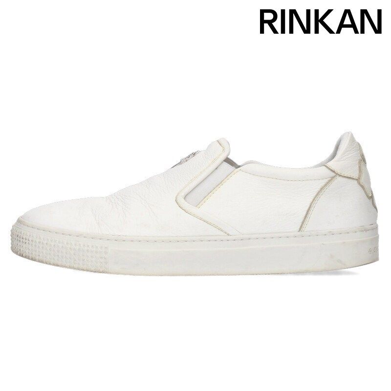 クロムハーツ SLIP ON CHプラスレザーパッチダガー付レザースリッポン メンズ 43