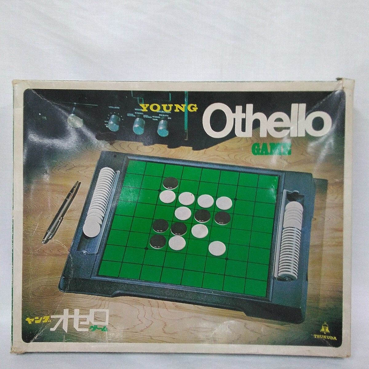 昭和レトロ/オセロゲーム/ ボードゲーム/コマ46個/中古品/長期保管品