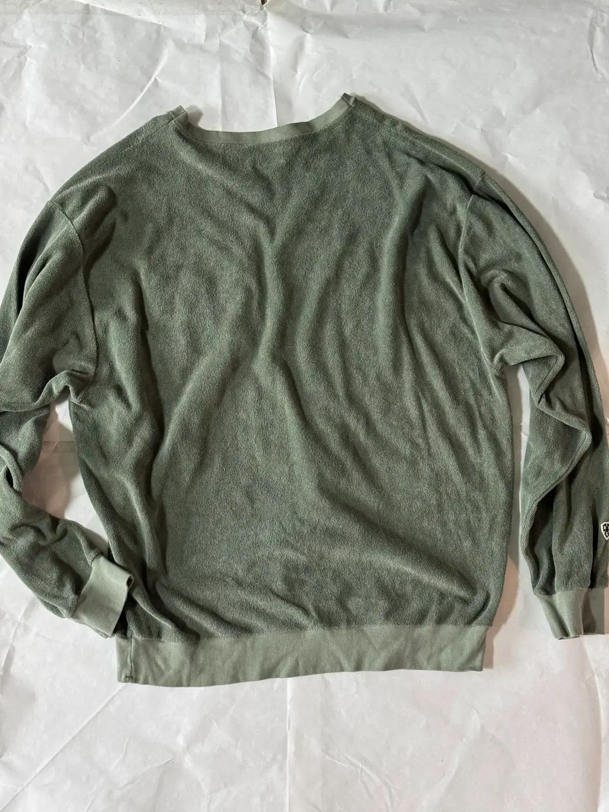 HERITAGE FLOSS_HFC FELT TOWEL CREWNECK_XL