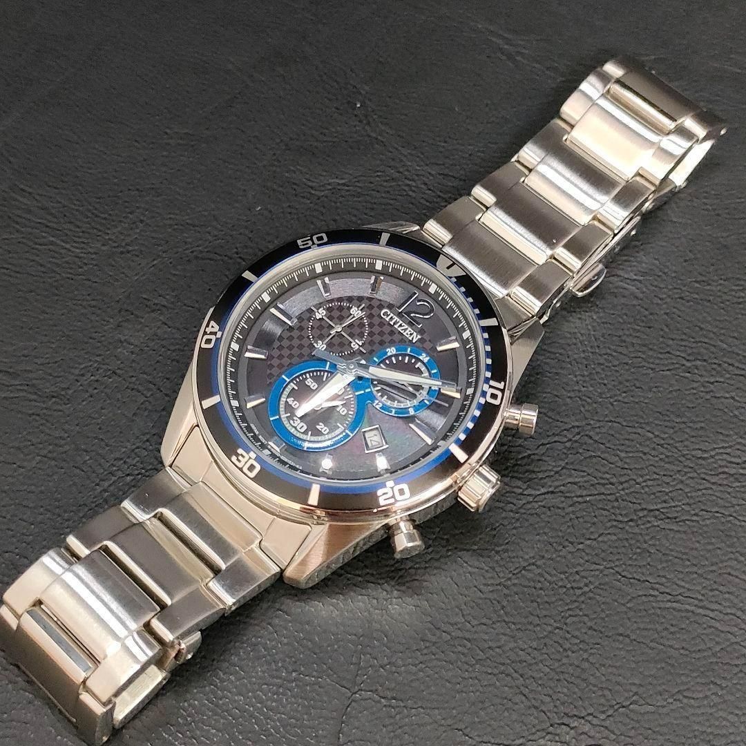 759-13 極美品 CITIZEN シチズン H500 ブラック シルバー ブルー