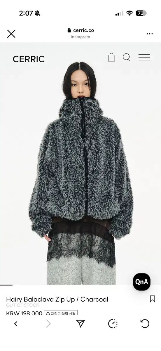 セリック クラバ ジップアップ チャコール