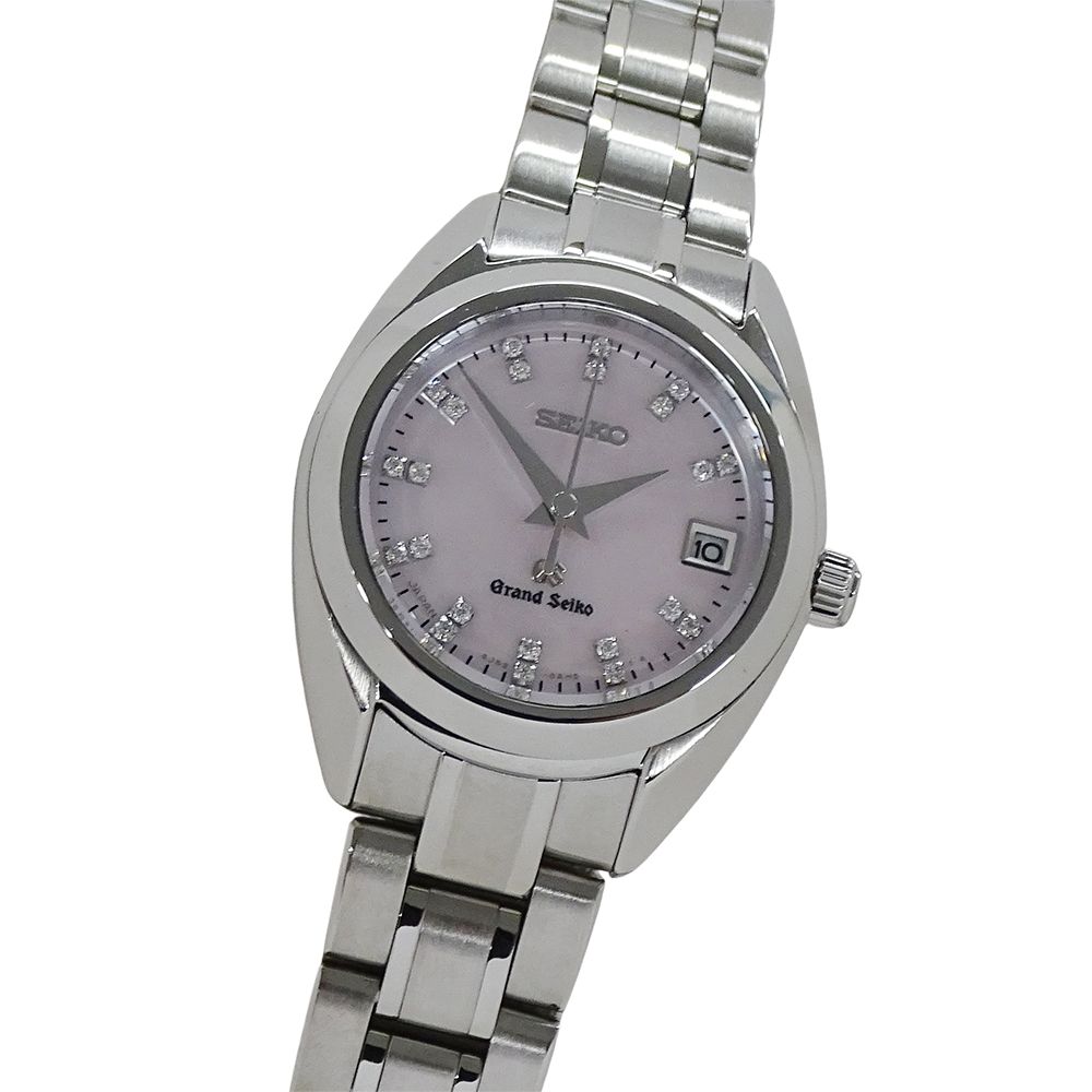 グランドセイコー GRAND SEIKO GS エレガンス 4 J 52-0 AC 0 STGF 277 時計 レディース ブランド ダイヤモンド ピンクシェル デイト クオーツ QZ ステンレス SS 磨き済み