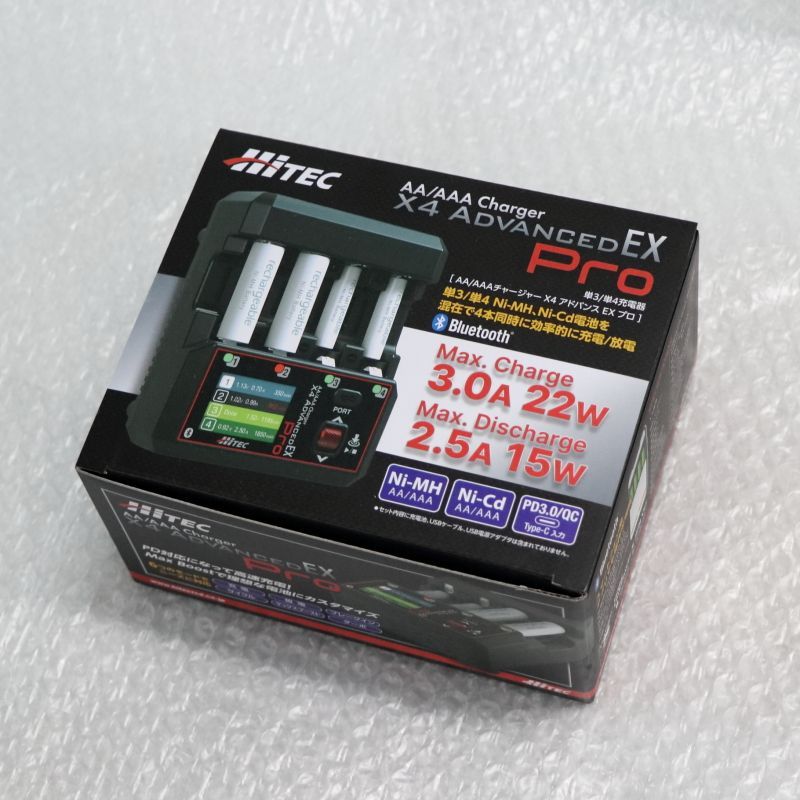 ハイテック AA AAA Charger X 4 アドバンスEX PRO 44360 充電器 単3 単4 急速充電 放電器 リフレッシュ アナライズ PD対応