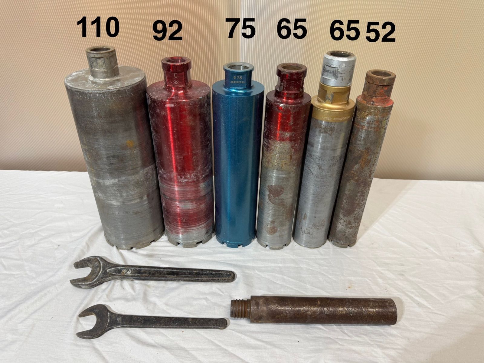 品 コアドリルビット 6点セット 110 mm 92 75 65 mm×2 52