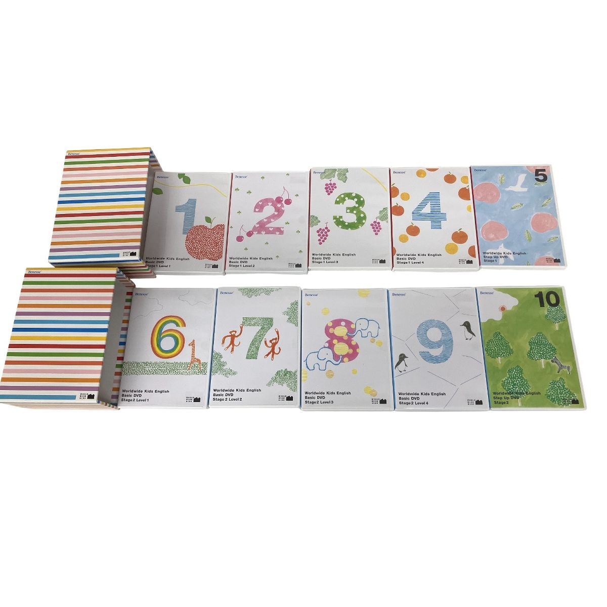 Benesse Worldwide Kids DVD 付属絵本 Stage 1-6 セット 2019-2020年頃 ベネッセ ワールドワイドキッズ 英語 教材