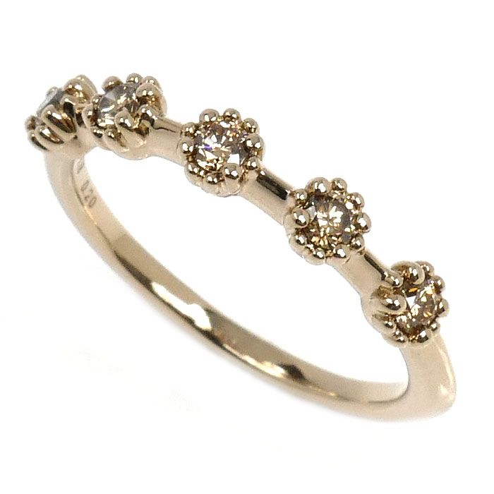 K 18 BG ミル リング 指輪 BMI 005 ダイヤモンド0 20 ct 10号 2 4 g レディース