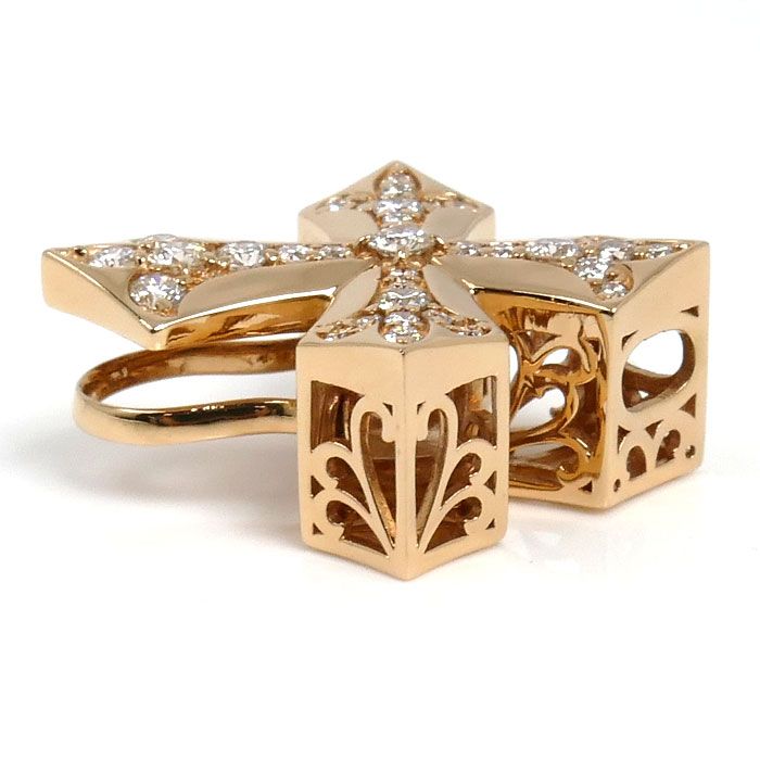 ゆきざき K18PG ピンクゴールド ダブルトップ ペンダントトップ W50121