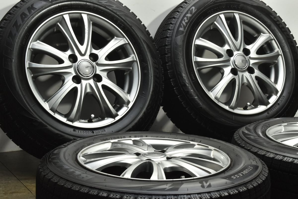バリ溝 シビラ 14 in 5 J 42 PCD 100 ブリヂストン ブリザック VRX 2 165 70 R アクア ヴィッツ パッソ マーチ デミオ スイフト 可