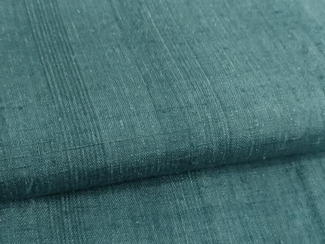 平和屋本店▽極上 本場結城紬 重要無形文化財 単衣 奥順謹製 間道 証紙