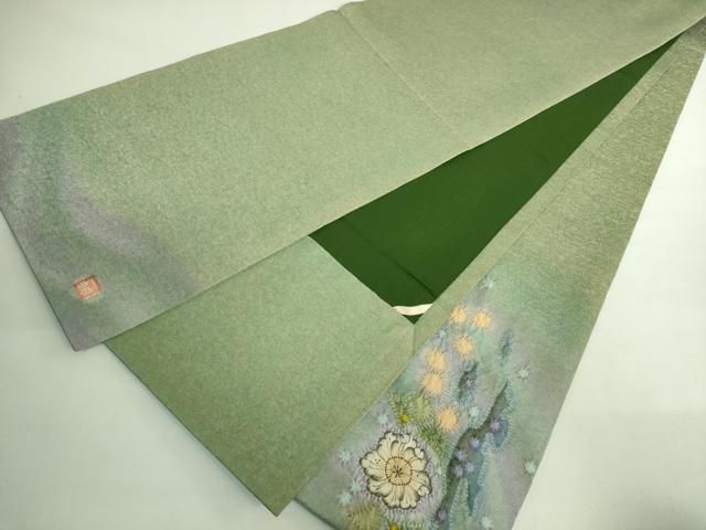 平和屋本店○極上 久保田一竹 幻の辻が花 太鼓柄袋帯 金通し地 逸品