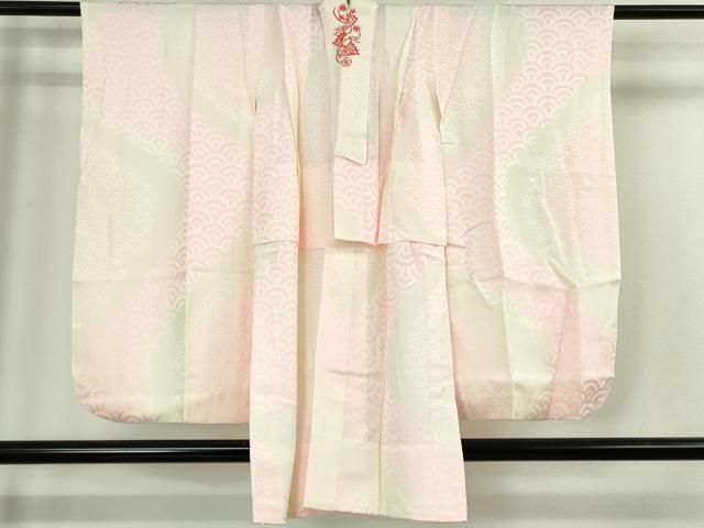  ∵ 上 女の子 十三参り 子供 祝着 襦袢 無双仕立て 半衿刺繍 袋帯 3点セット 鴛鴦 暈し染め 金彩 kh 6 着物 着物ドレス 着物 浴衣 和小物