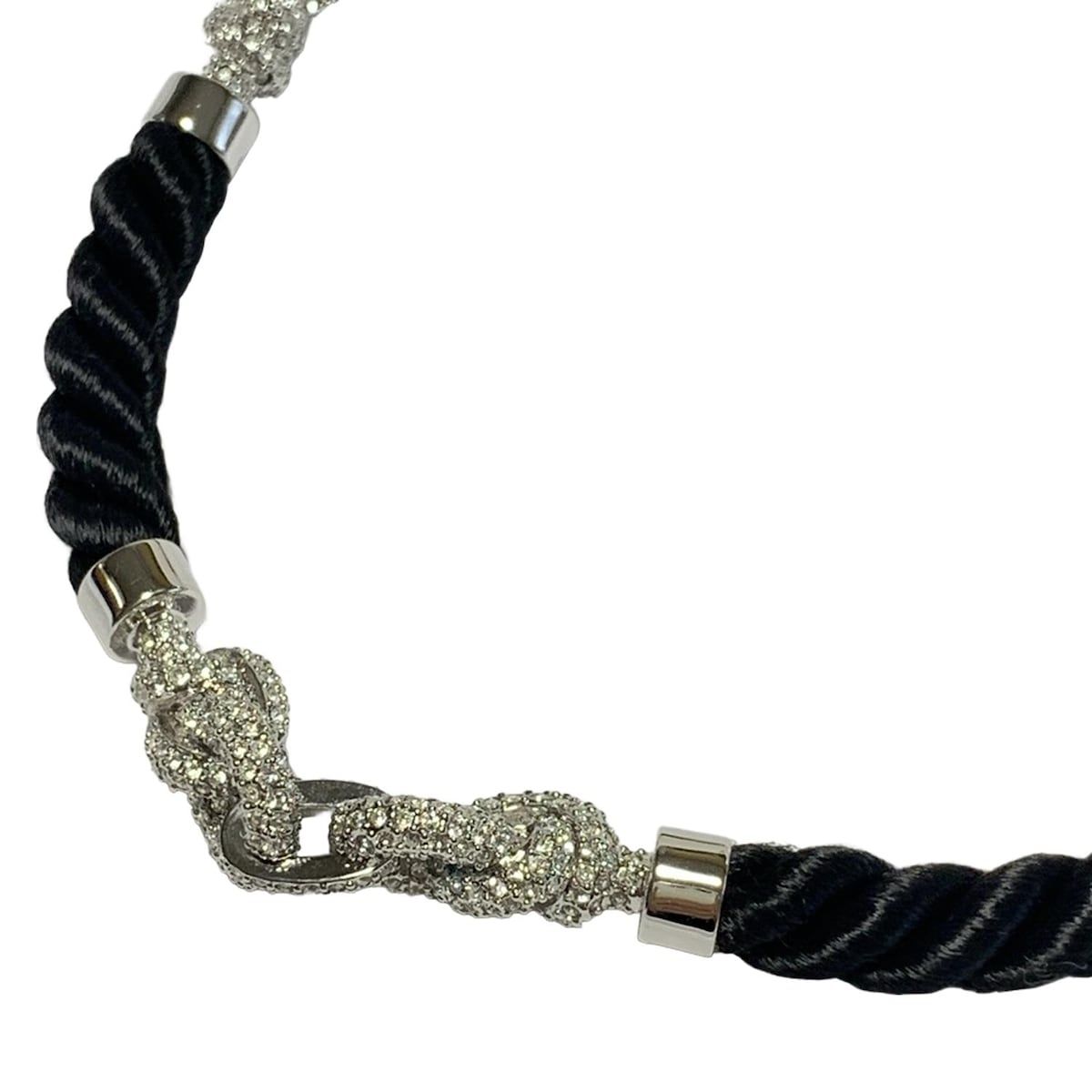 SWAROVSKI スワロフスキー チョーカー 黒 シルバー クリア