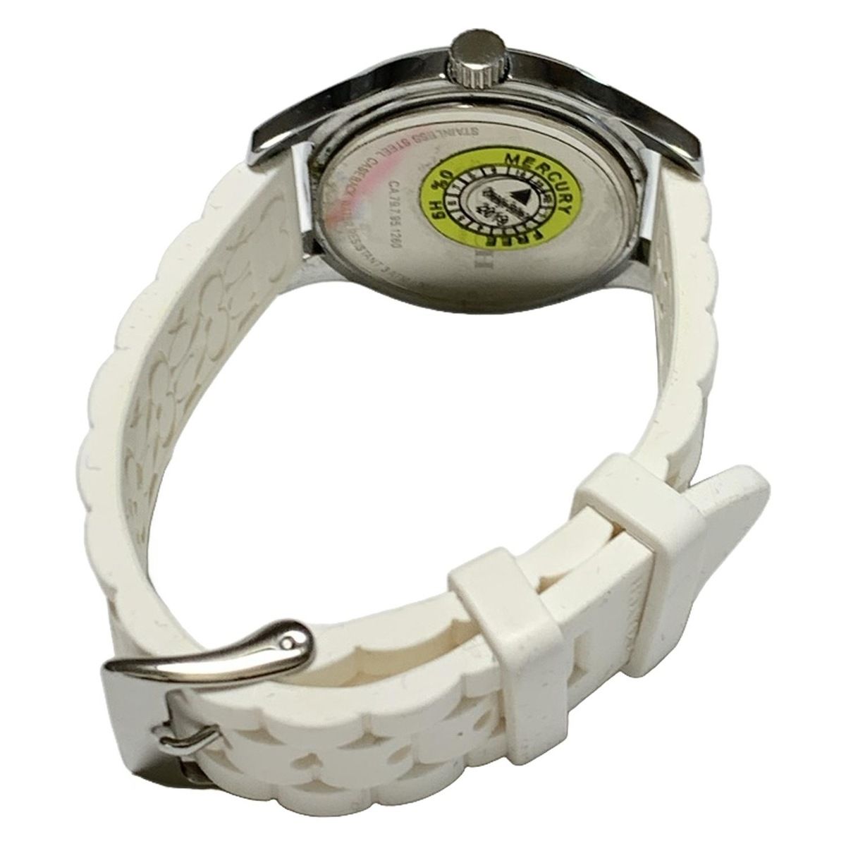  COACH コーチ 腕時計 CA.79.7.95.1260 レディース ミニシグネチャー柄 ラバーベルト シルバー その他 時計