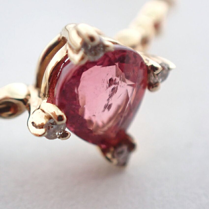K10 ピンクトルマリン/ダイヤ リング /11号/j111-81 - メルカリ