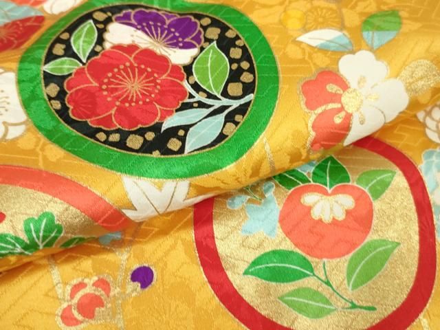  上 創業460年 千總 七五三 女の子 7歳 祝着 袋帯セット 花丸文 金彩 kh 6 着物 着物ドレス 着物 浴衣 和小物