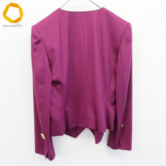 クリスチャンディオール　ガリアーノ期　レザージャケット　パッチワーク　紫色　羊革 クリスチャンディオール ChristianDior ヴィンテージ ジャケット ノー