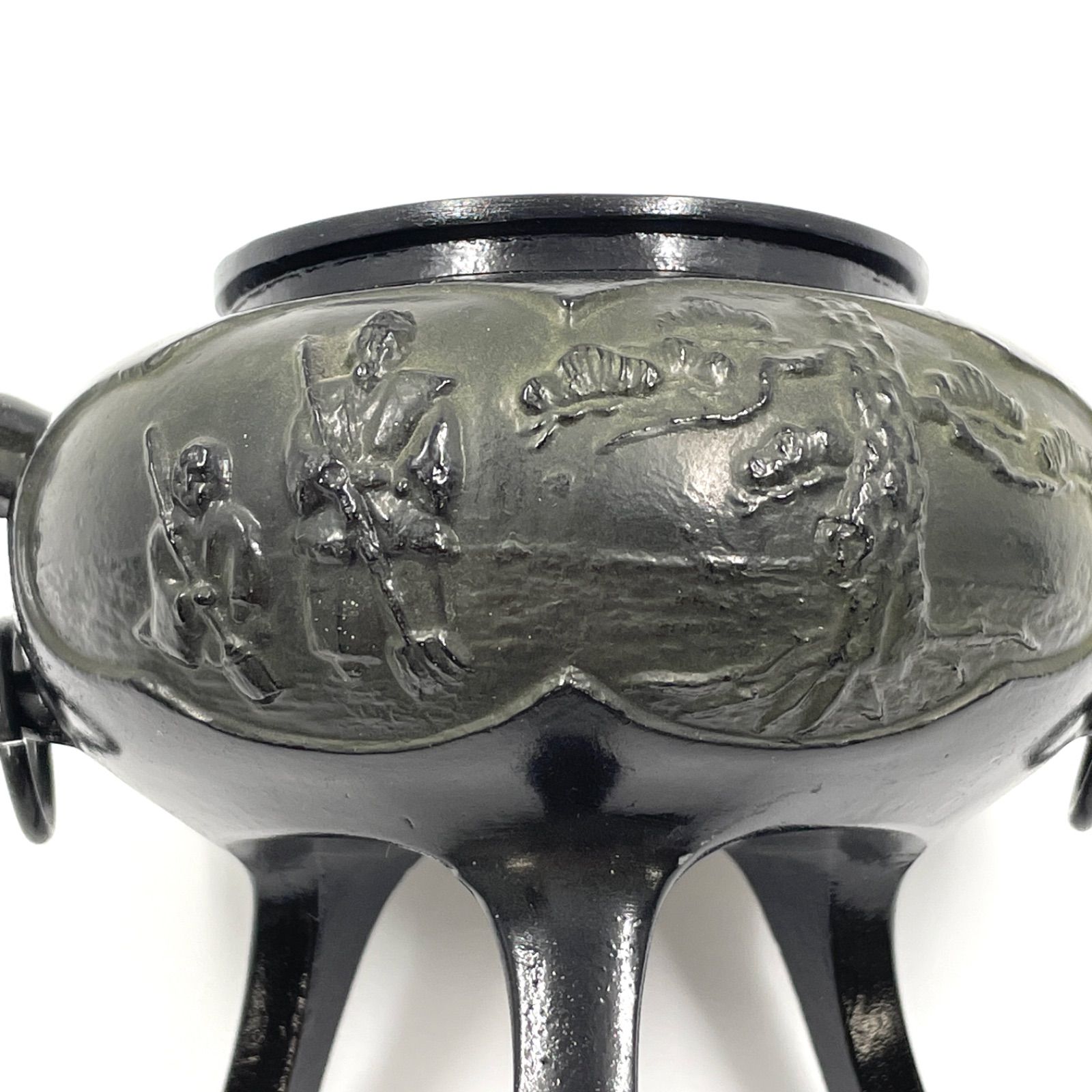 DS4 三つ足獅子 高岡銅器 香炉 高砂カン付香炉 茶黒色 - メルカリ