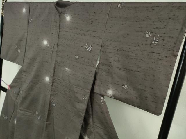 平和屋本店○極上 石川県指定無形文化財 牛首紬 白山工房 手織り 草葉