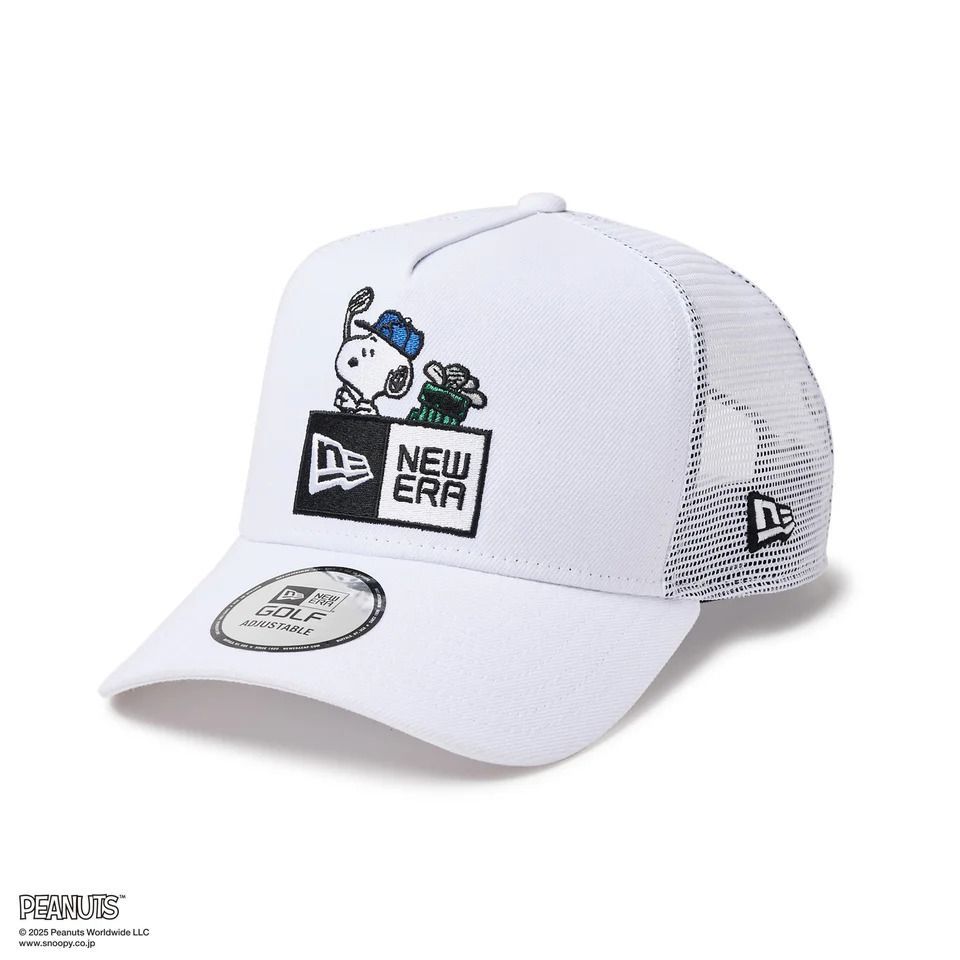 ニューエラ スヌーピー コラボ 9 FORTY A-Frame キャップ ホワイト ゴルフ ERA SNOOPY PEANUTS