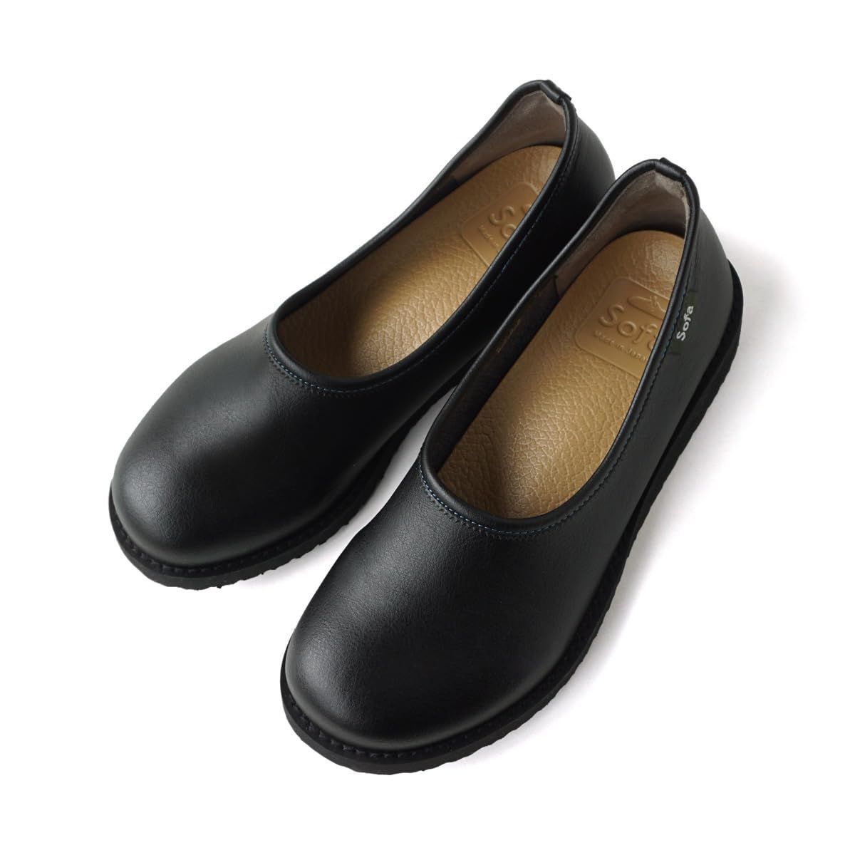 やさしい靴工房 Belle - Sofa スリッポン レディース 歩きやすい 疲れにくい 痛くない パンプス バレエシューズ フラット コンフォートシューズ インソール ヴィーガンレザー 婦人靴 日本製 GARDN